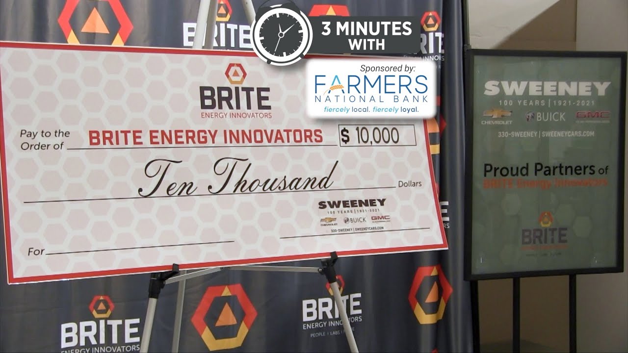 Large check to BRITE Energy Innovators from Sweeney Buick GMC Chevrolet