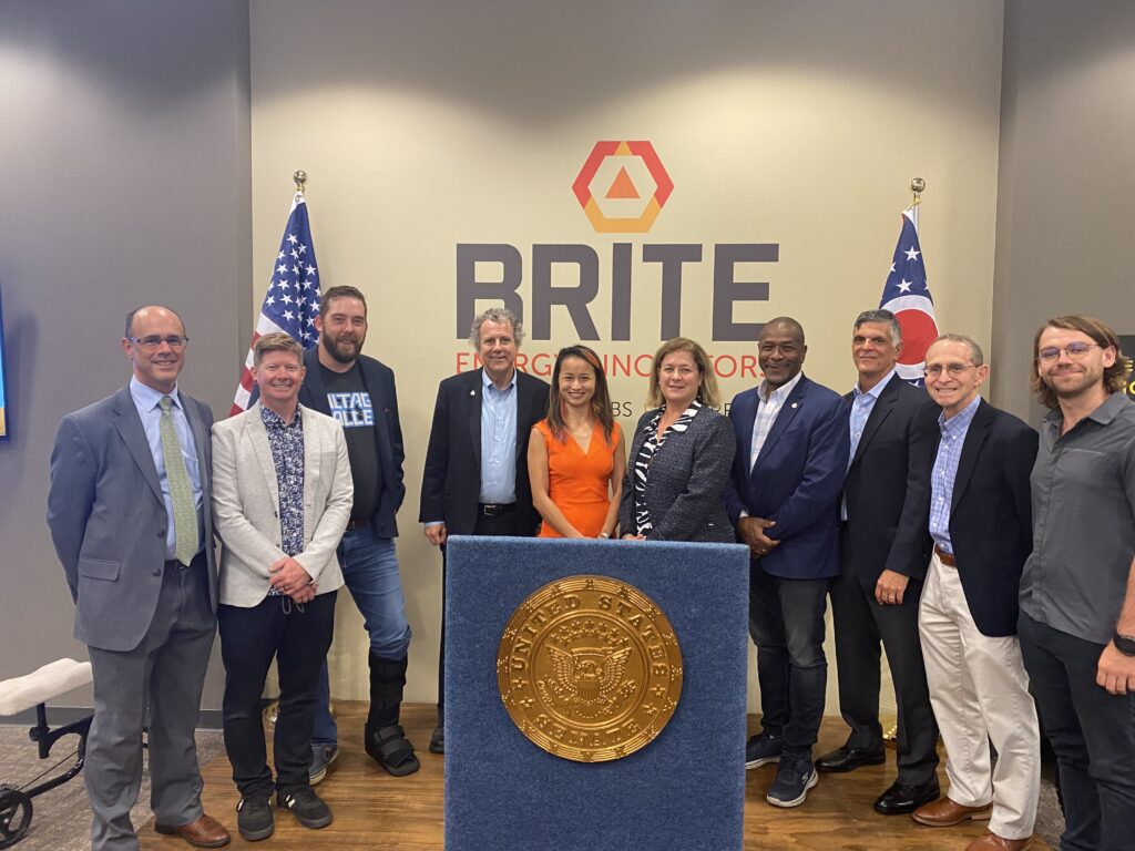 Senator Sherrod Brown, joined by BRITE and guests, at BRITE headquarters