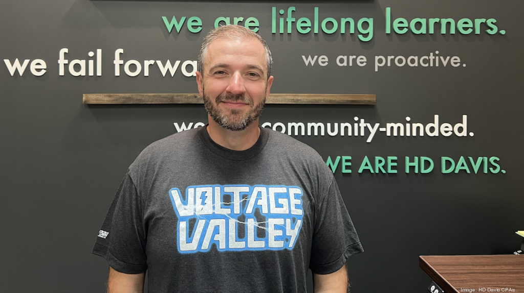 Tim Petrey wearing a Voltage Valley t-shirt